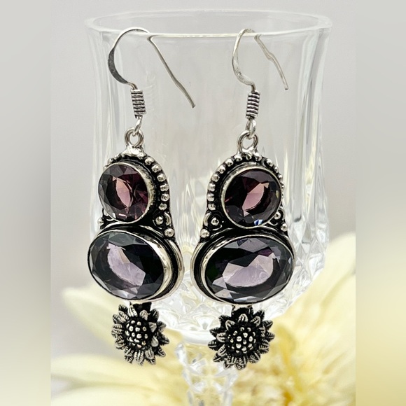 AMETHYST EARRINGS - Picture 9 of 11